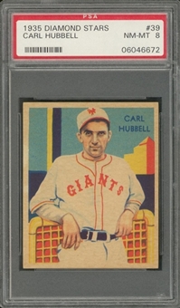 1934-36 National Chicle "Diamond Stars" #39 Carl Hubbell – PSA NM-MT 8 